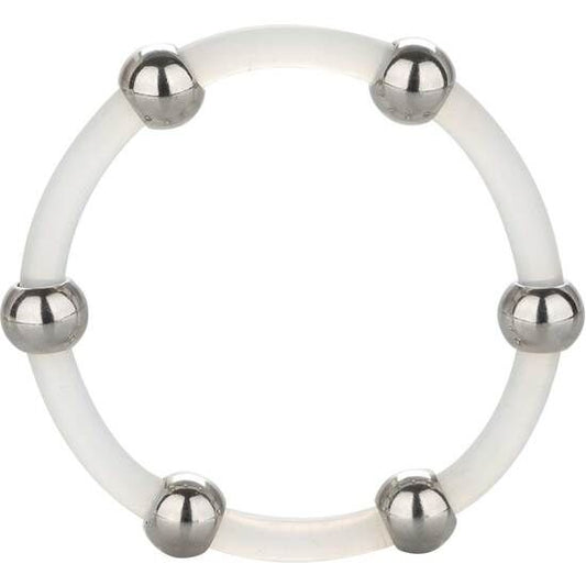 CALEXOTICS - STEEL BEADED SILICONE RING XL - Kink&Play