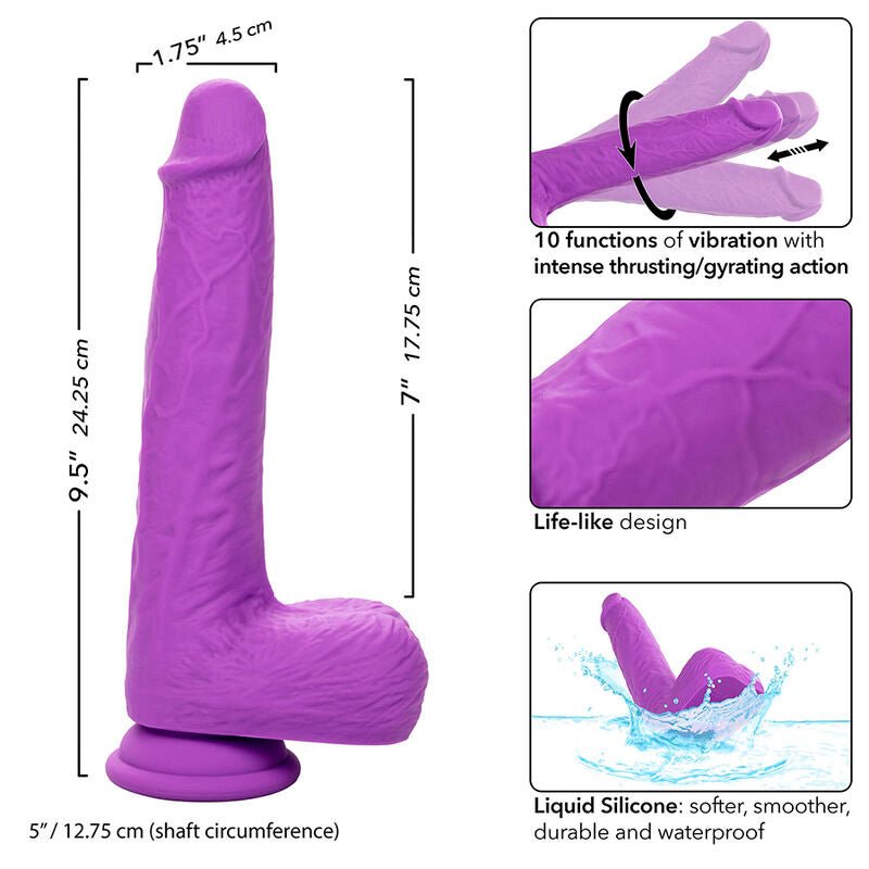 CALEXOTICS - STUDS RECHARGEABLE AND ROTATING VIBRATOR 10 VIBRATIONS PURPLE - Kink&Play