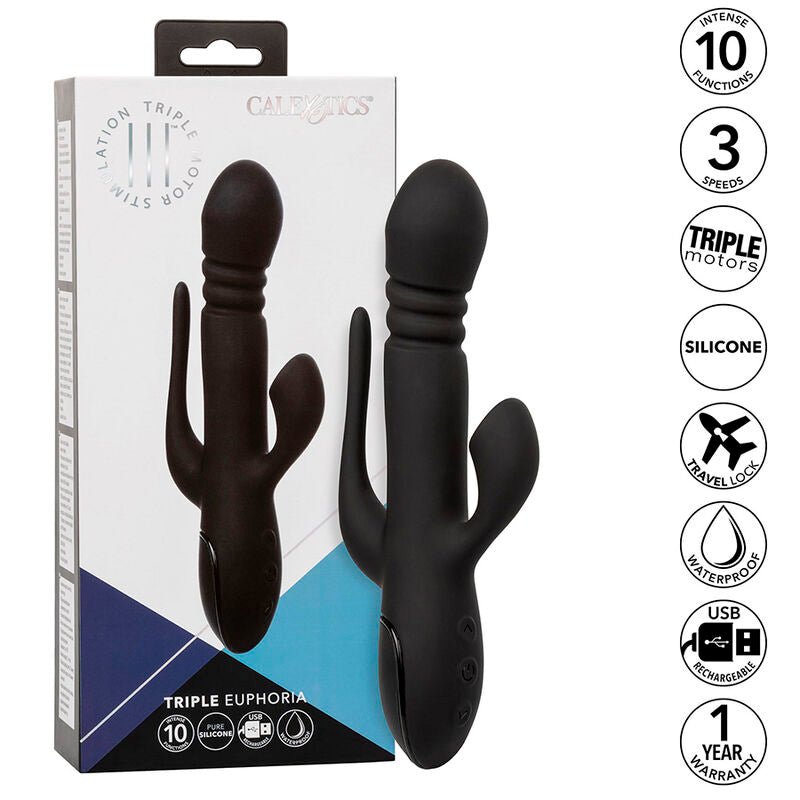 CALEXOTICS - VIBRATOR TRIPLE EUPHORIA BLACK - Kink&Play