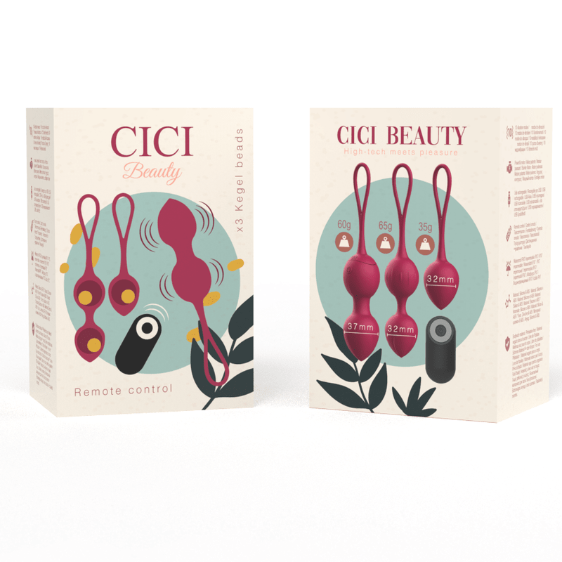CICI BEAUTY - PREMIUM SILICONE 3 VIBRATING KEGEL BEADS REMOTE CONTROL - Kink&Play