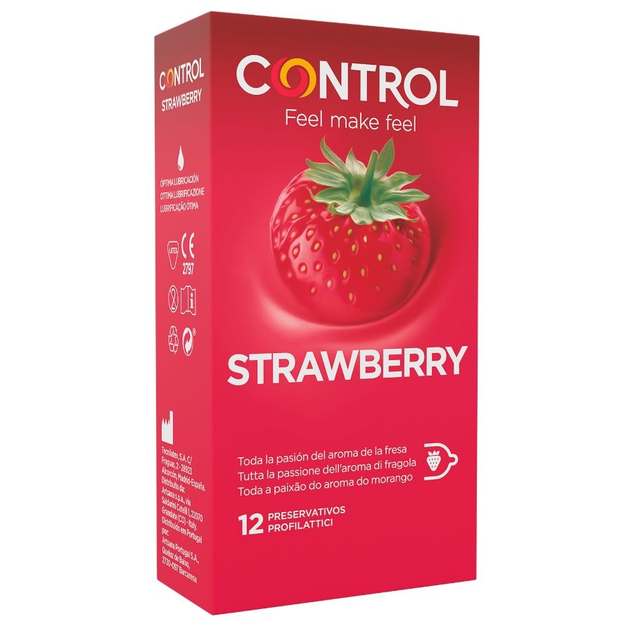 CONTROL - ADAPTS STRAWBERRY 12 UNITS - Kink&Play
