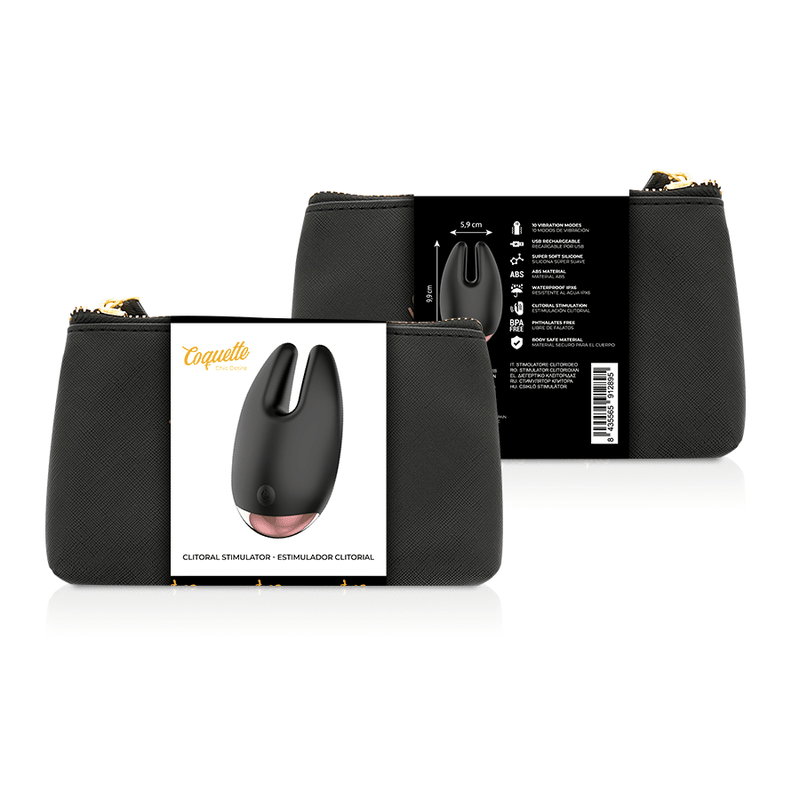 COQUETTE CHIC DESIRE - CLITORIAL STIMULATOR BLACK / GOLD - Kink&Play