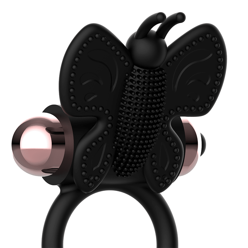 COQUETTE CHIC DESIRE - COCK RING BUTTERFLY WITH VIBRATOR BLACK/ GOLD - Kink&Play