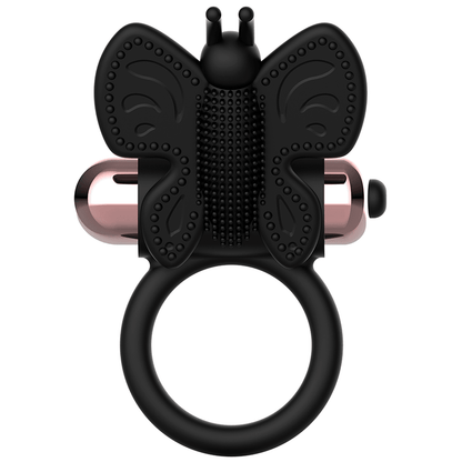 COQUETTE CHIC DESIRE - COCK RING BUTTERFLY WITH VIBRATOR BLACK/ GOLD - Kink&Play
