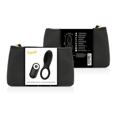 COQUETTE CHIC DESIRE - COCK RING REMOTE CONTROL RECHARGEABLE BLACK/ GOLD - Kink&Play