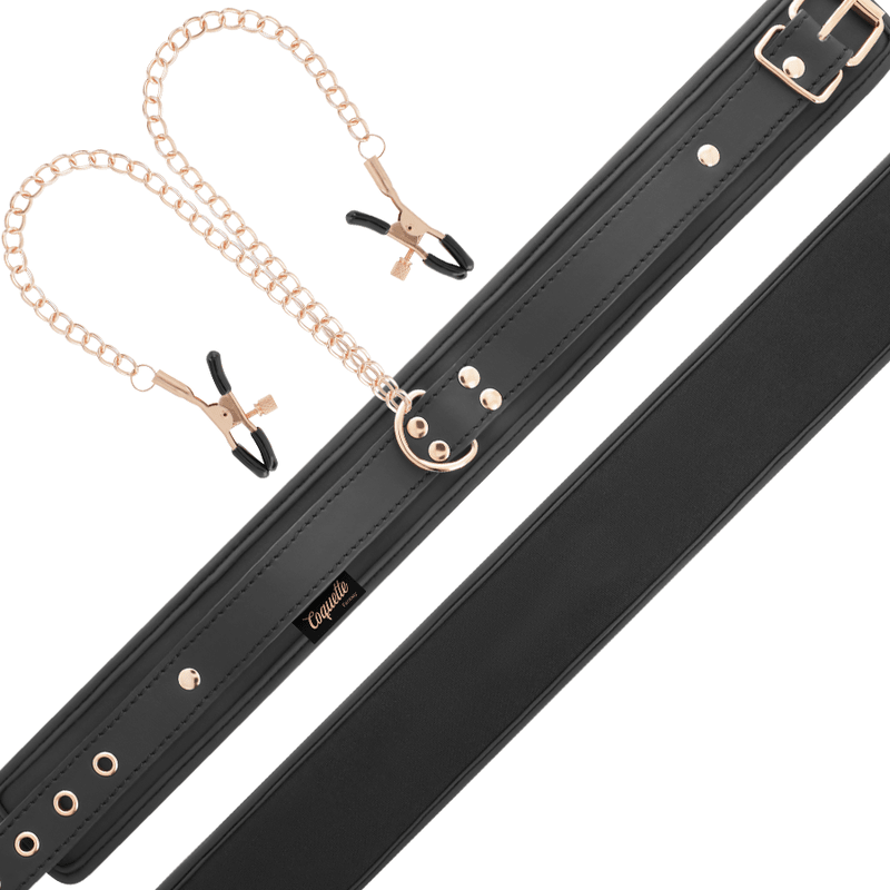 COQUETTE CHIC DESIRE - FANTASY NIPPLE CLAMP NECKLACE WITH NEOPRENE LINING - Kink&Play