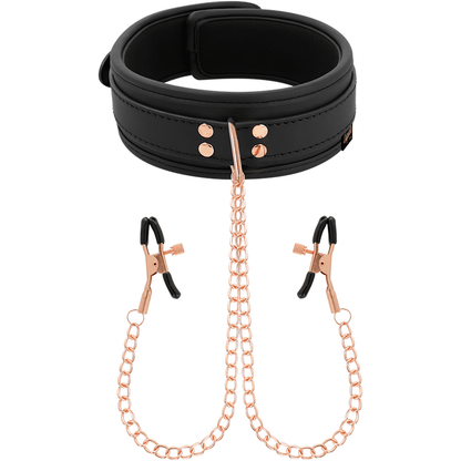 COQUETTE CHIC DESIRE - FANTASY NIPPLE CLAMP NECKLACE WITH NEOPRENE LINING - Kink&Play