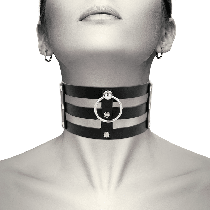 COQUETTE CHIC DESIRE - FETISH STYLE VEGAN LEATHER CHOKER - Kink&Play
