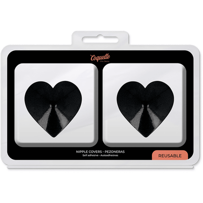 COQUETTE CHIC DESIRE - NIPPLE COVERS BLACK HEARTS - Kink&Play