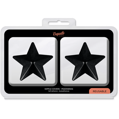 COQUETTE CHIC DESIRE - NIPPLE COVERS BLACK STARS - Kink&Play