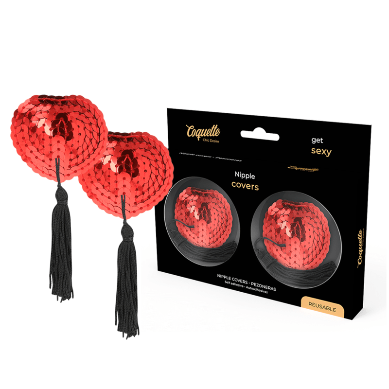 COQUETTE CHIC DESIRE - NIPPLE COVERS RED - Kink&Play
