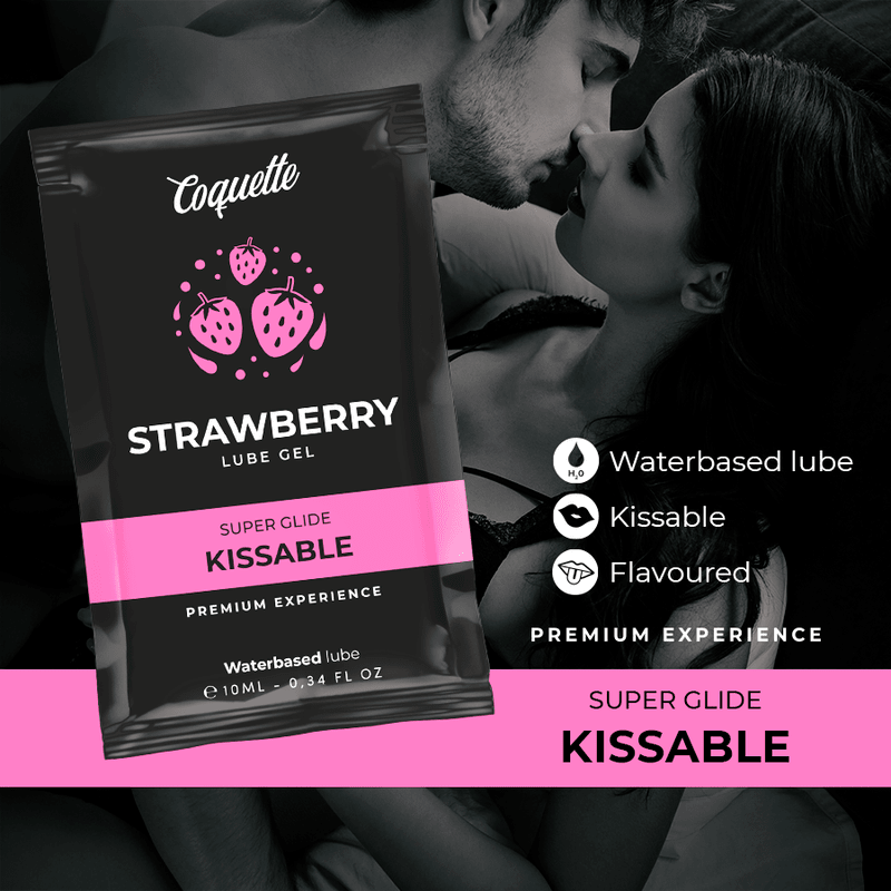 COQUETTE CHIC DESIRE - STRAWBERRY WATER BASED KISSABLE LUBRICANT POCKET 10 ML - Kink&Play