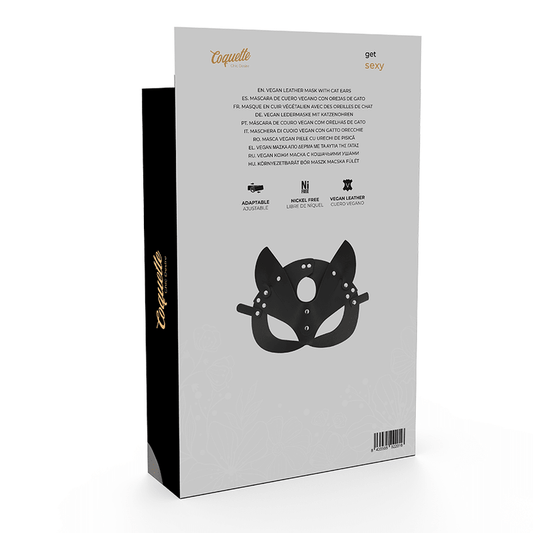 COQUETTE CHIC DESIRE - VEGAN LEATHER MASK WITH BUNNY EARS - Kink&Play