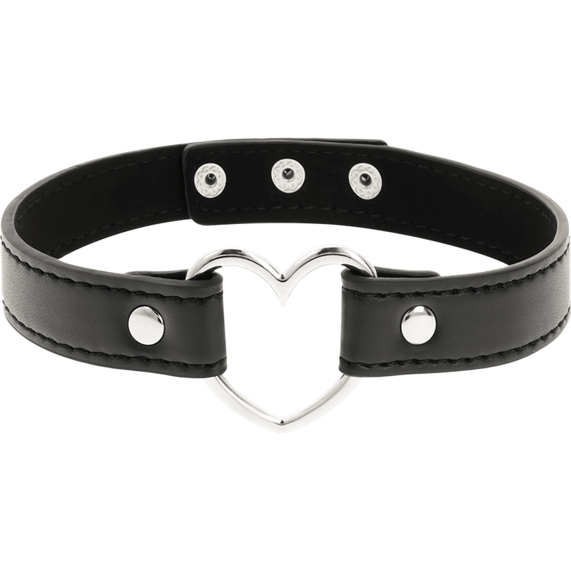 COQUETTE CHIC DESIRE - VEGAN LEATHER NECKLACE WOMAN HEART ACCESSORY - Kink&Play