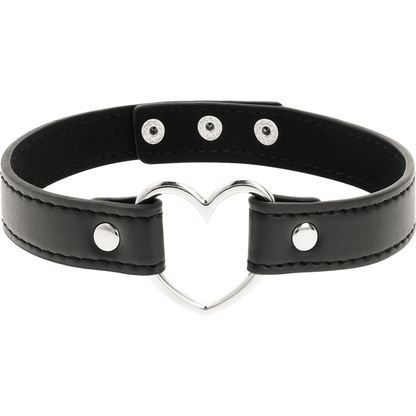 COQUETTE CHIC DESIRE - VEGAN LEATHER NECKLACE WOMAN HEART ACCESSORY - Kink&Play