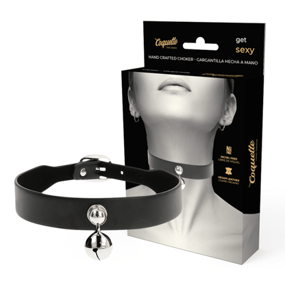 COQUETTE CHIC DESIRE - VEGAN LEATHER NECKLACE WOMAN RATTLE ACCESSORY - Kink&Play