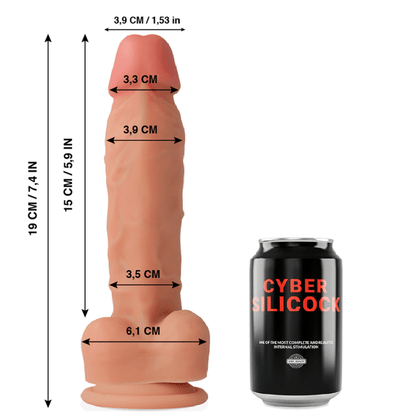 CYBER SILICOCK - OLIVER ULTRA REALISTIC SOFT LIQUID SILICONE 19 CM - O - 3.9 CM - Kink&Play
