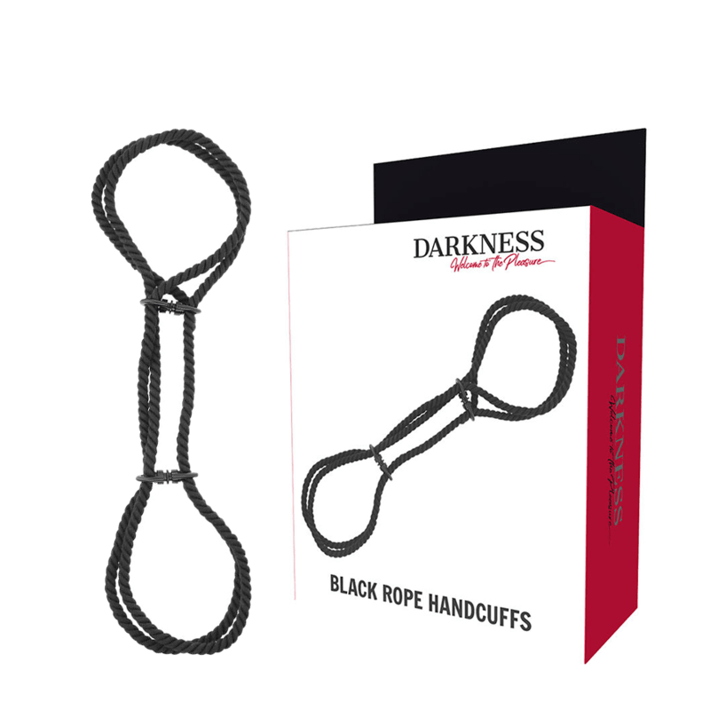 DARKNESS - 100% COTTON ROPE HANDCUFFS OR ANKLE HANDCUFFS - Kink&Play