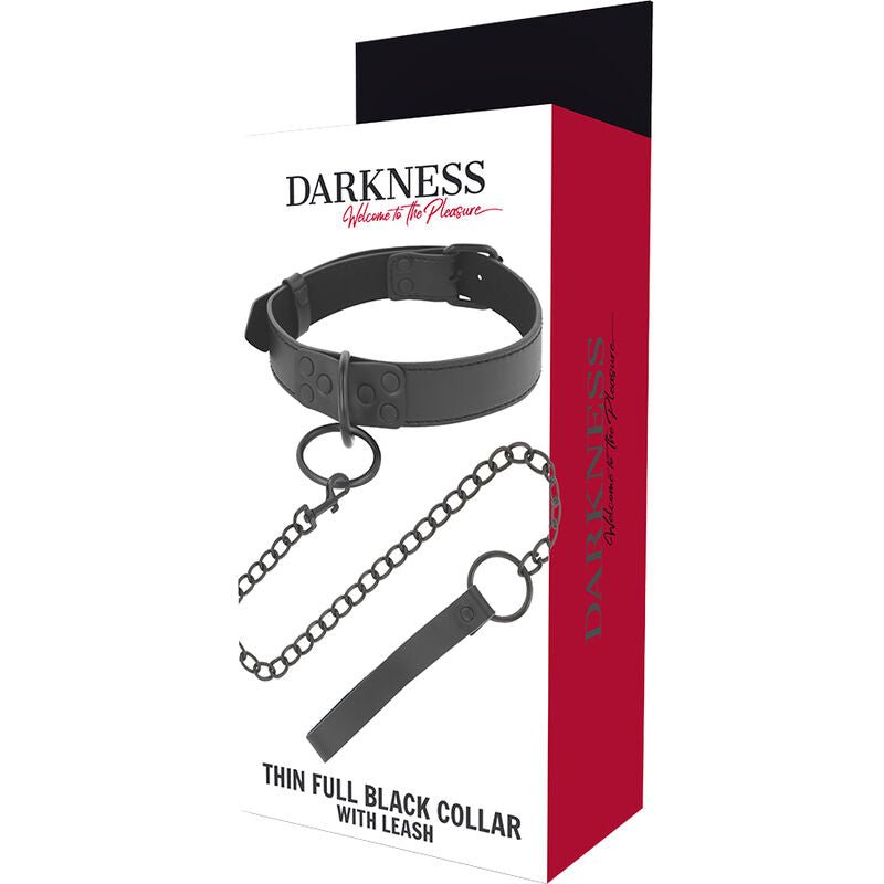 DARKNESS - BLACK NECKLACE WITH CHAIN - Kink&Play