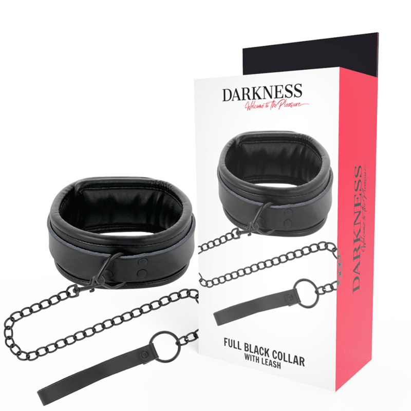 DARKNESS - BLACK NECKLACE WITH CHAIN - Kink&Play