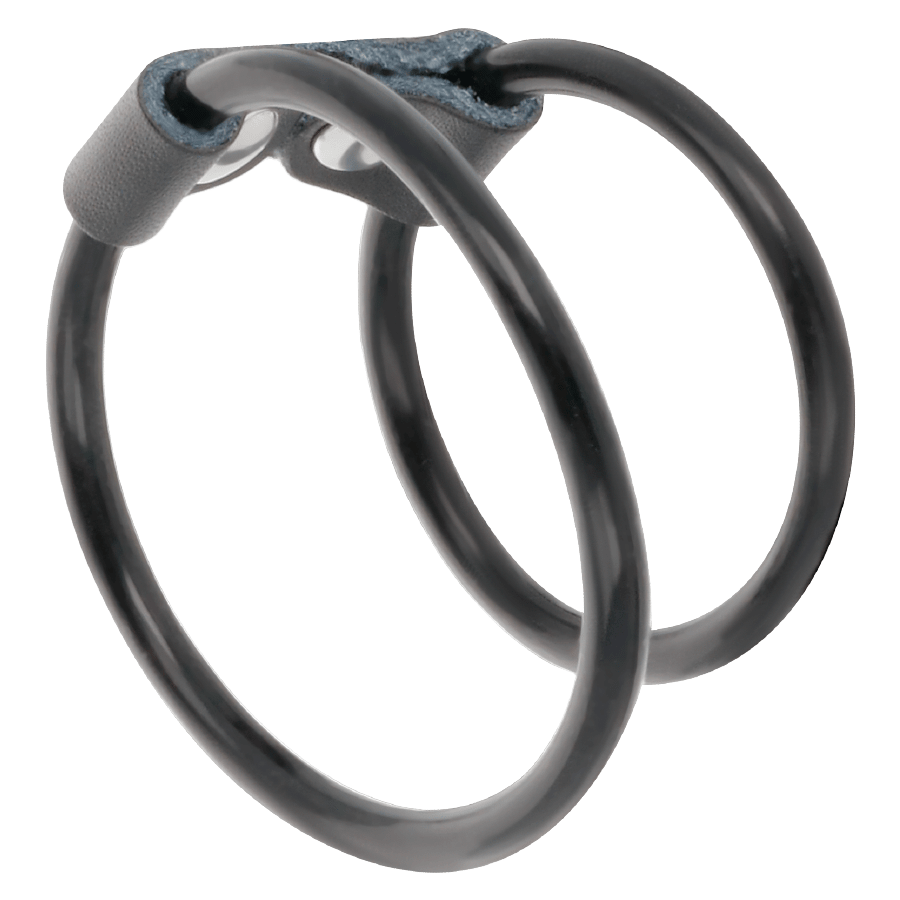 DARKNESS - DOUBLE FLEXIBLE PENIS RING - Kink&Play