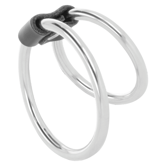 DARKNESS - DOUBLE METAL PENIS RING - Kink&Play