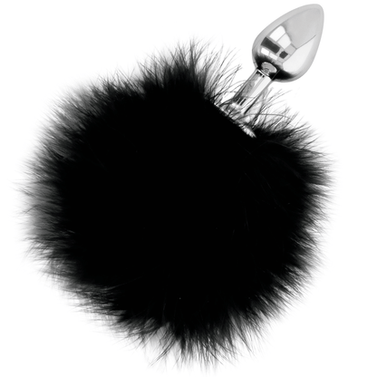 DARKNESS - EXTRA ANAL BUTTPLUG WITH TAIL BLACK 7 CM - Kink&Play