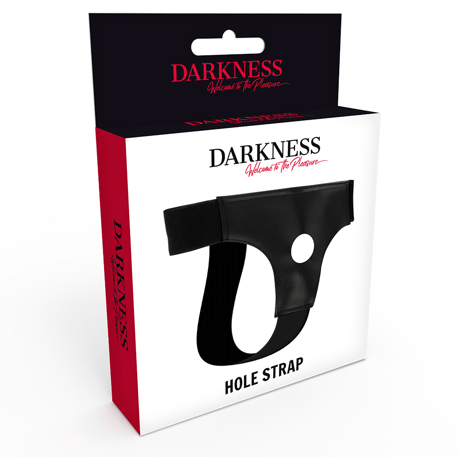 DARKNESS - HARNESS WITH HOLE ONE SIZE - Kink&Play