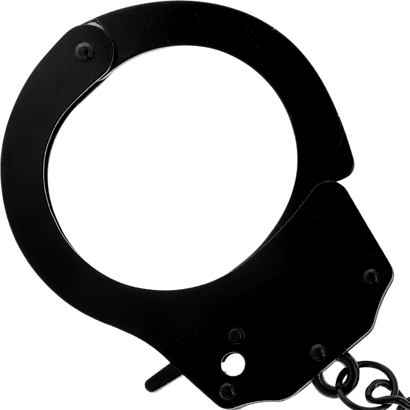 DARKNESS - METAL HANDCUFFS FOR BLACK HANDS - Kink&Play