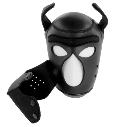DARKNESS - NEOPRENE DOG MASK WITH REMOVABLE MUZZLE M - Kink&Play