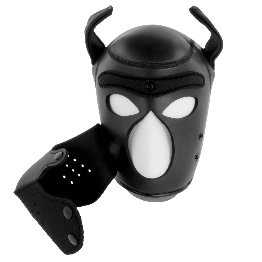 DARKNESS - NEOPRENE DOG MASK WITH REMOVABLE MUZZLE M - Kink&Play