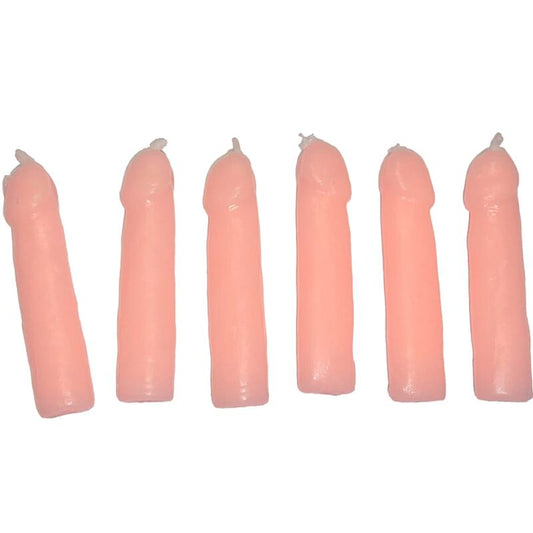 DIABLO PICANTE - 6 FLESH PENIS SHAPED CANDLES - Kink&Play