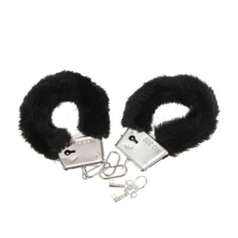 DIABLO PICANTE - PLEASURE FURRY HANDCUFFS BLACK - Kink&Play