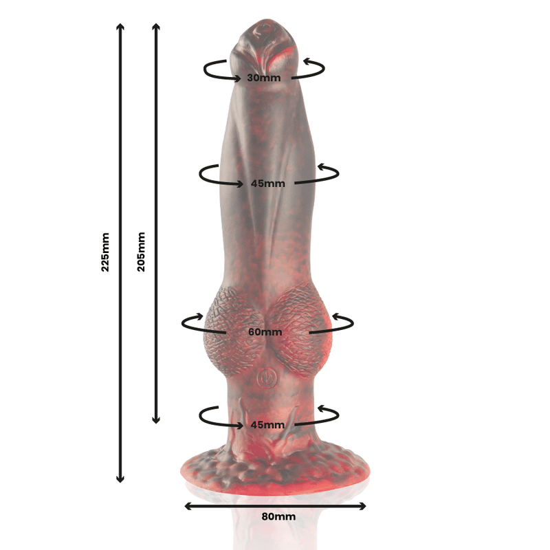 EPIC - PROMETHEUS DILDO TITAN IN FLAMES RECHARGEABLE REMOTE CONTROL - Kink&Play