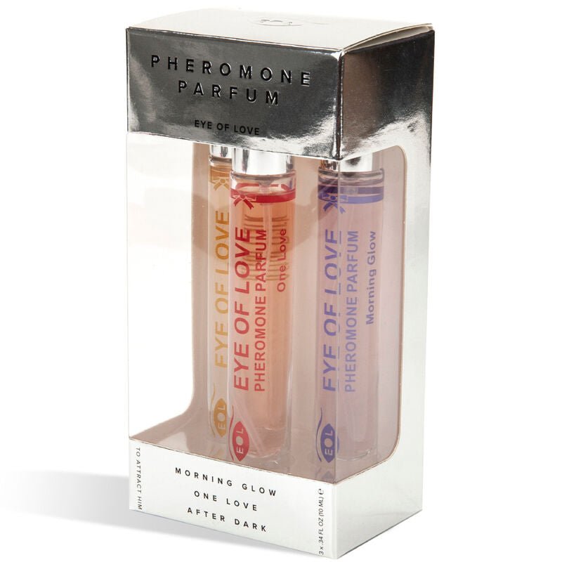 EYE OF LOVE - EOL PHR PARFUM 10 ML SET/3 - MORNING GLOW, ONE LOVE, AFTER DARK - Kink&Play
