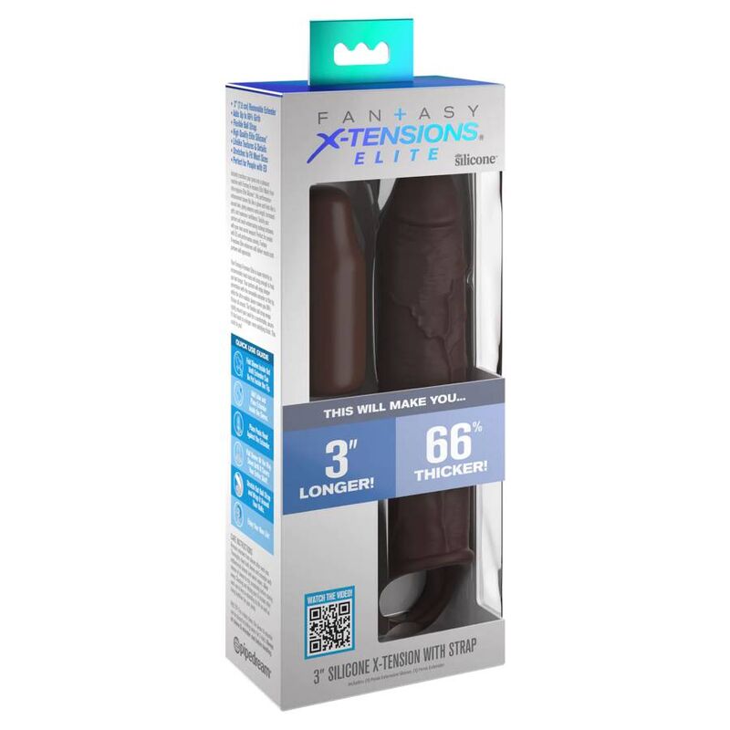 FANTASY X - TENSIONS - PIPEDREAMS EXTENSION W STRAP 17,78 CM BROWN - Kink&Play