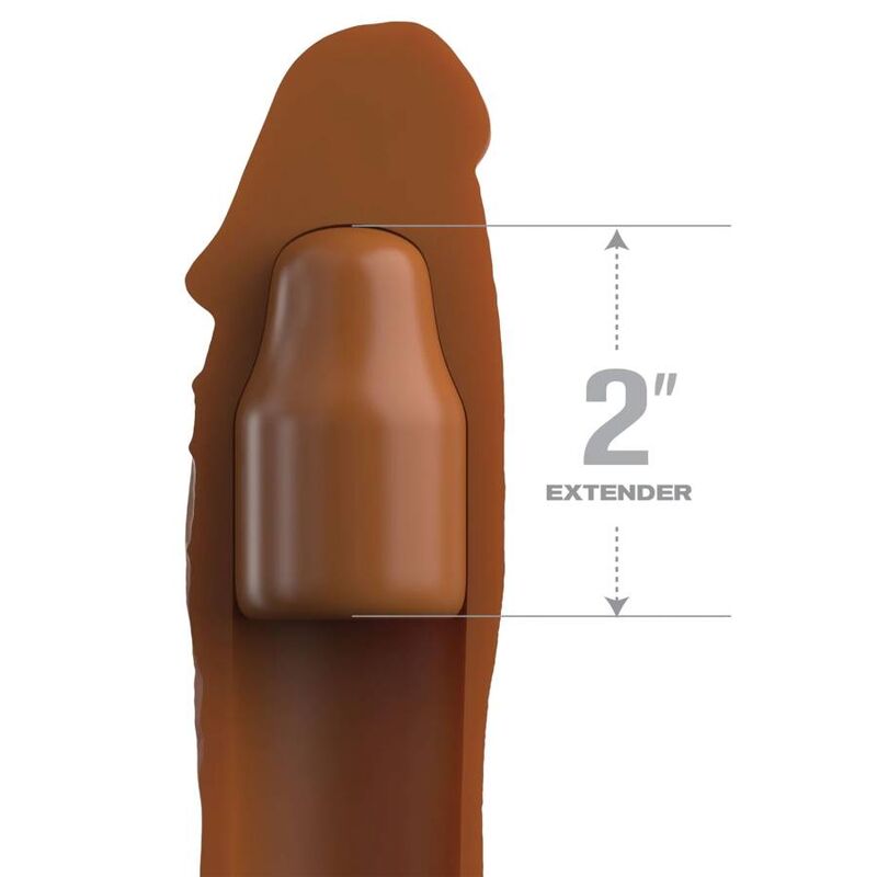 FANTASY X - TENSIONS - PIPEDREAMS SLEEVE 20,32 CM + 5,00 CM INCH PLUG CARAMEL - Kink&Play