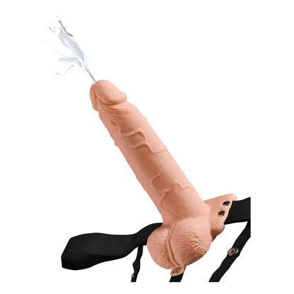 FETISH FANTASY SERIES - ADJUSTABLE HARNESS REALISTIC PENIS WITH BALLS SQUIRTING 19 CM - Kink&Play