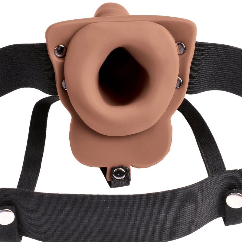 FETISH FANTASY SERIES - ADJUSTABLE HARNESS REALISTIC PENIS WITH RECHARGEABLE TESTICLES AND VIBRATOR 15 CM - Kink&Play