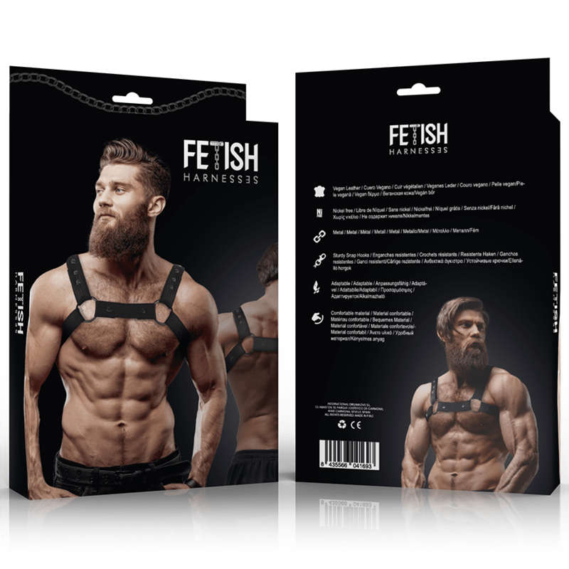 FETISH SUBMISSIVE ATTITUDE - ADJUSTABLE NEOPRENE CHEST SPORTS HARNESS FOR MEN - Kink&Play