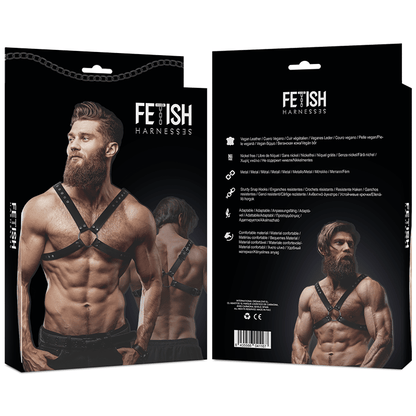 FETISH SUBMISSIVE ATTITUDE - MENS CROSS CHEST ECO - LEATHER HARNESS - Kink&Play