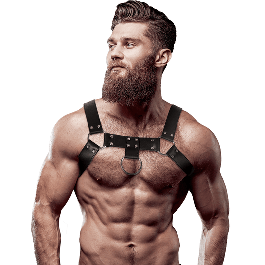 FETISH SUBMISSIVE ATTITUDE - MENS ECO - LEATHER CHEST HARNESS - Kink&Play