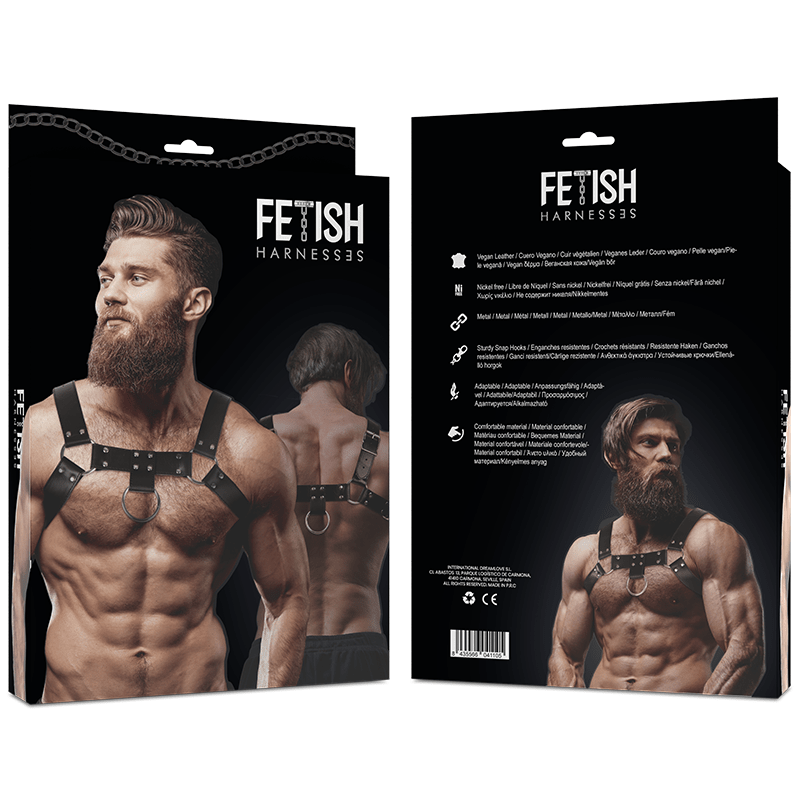 FETISH SUBMISSIVE ATTITUDE - MENS ECO - LEATHER CHEST HARNESS - Kink&Play