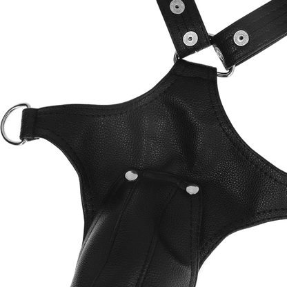 FETISH SUBMISSIVE ATTITUDE - MENS V - SHAPED ECO - LEATHER HARNESS - Kink&Play