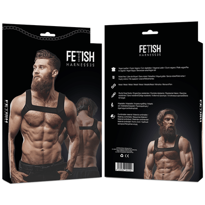 FETISH SUBMISSIVE ATTITUDE - NEOPRENE CHEST HARNESS FOR MEN SIZE M - Kink&Play