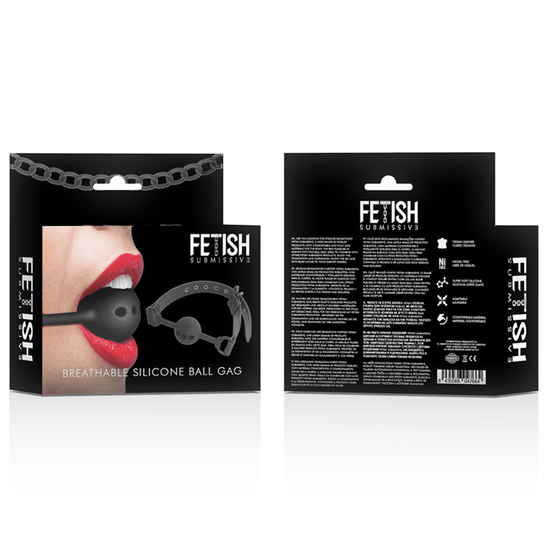 FETISH SUBMISSIVE BONDAGE - BREATHABLE SILICONE BALL GAG - Kink&Play