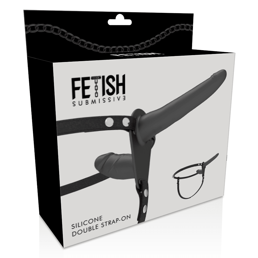 FETISH SUBMISSIVE HARNESS - BLACK DOUBLE PENETRATION - Kink&Play