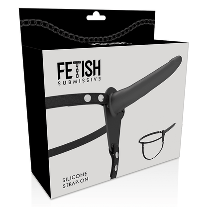 FETISH SUBMISSIVE HARNESS - BLACK SILICONE 15 CM - Kink&Play