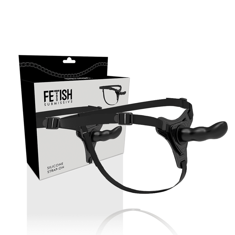 FETISH SUBMISSIVE HARNESS - BLACK SILICONE G - SPOT 16 CM - Kink&Play