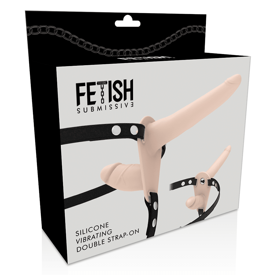 FETISH SUBMISSIVE HARNESS - DOUBLE PENETRATION FLESH UP VIBRATOR - Kink&Play